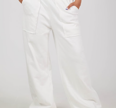 Asia White Sweat Pants