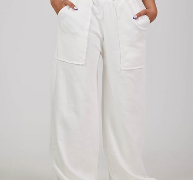 Asia White Sweat Pants