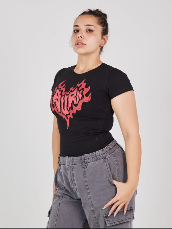 Black Burn Basic Tee - Image 2