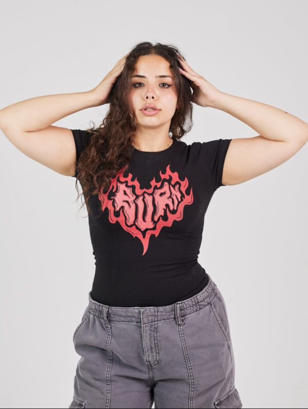 Black Burn Basic Tee