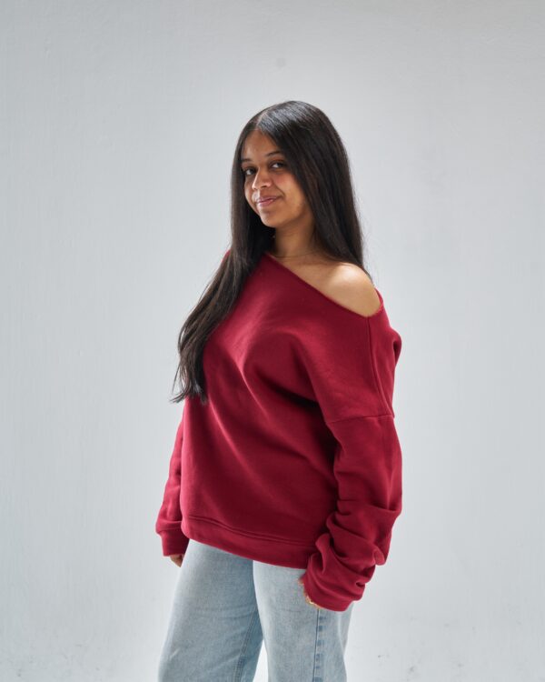Asia burgundy sweatshirt - Image 2